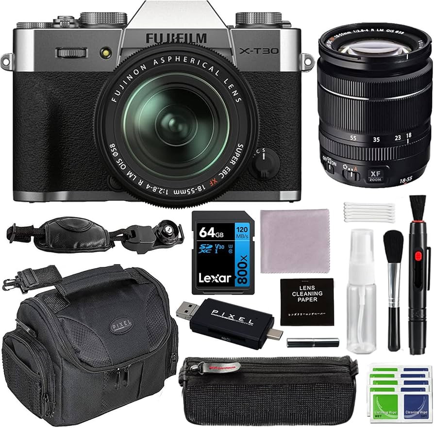 Fujifilm X-T30 II Mirrorless Digital Camera (Silver) with XF18-55mm Lens Bundle with 64GB Memory ... | Amazon (US)