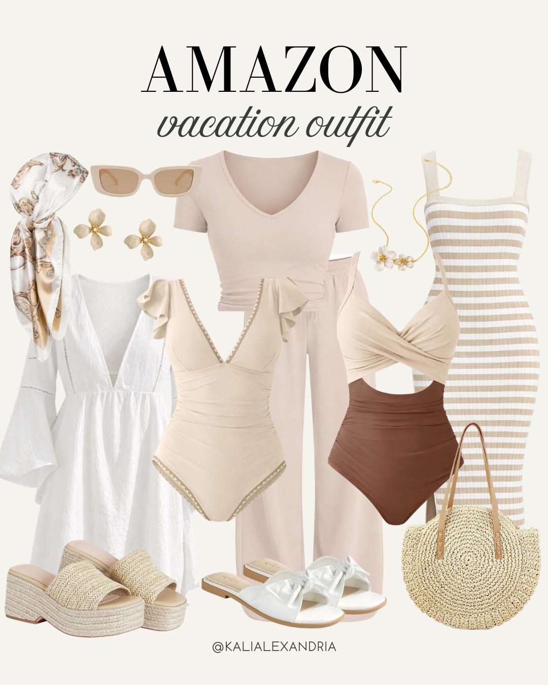  Neutral Amazon vacation outfits that are perfect for spring and summer travel ☀️ Think comfy sets, swimsuits, sandals, and beachy accessories.

// Amazon, Amazon Finds, Amazon Vacation, Amazon Vacation Outfits, Amazon Vacation Fashion, Amazon Summer Outfits, Amazon Vacation Finds, Fashion, Outfits, Outfit Ideas, Outfit Inspo, Amazon Beach Outfits 

 #LTKdayinmylife #LTKootd #LTKSeasonal