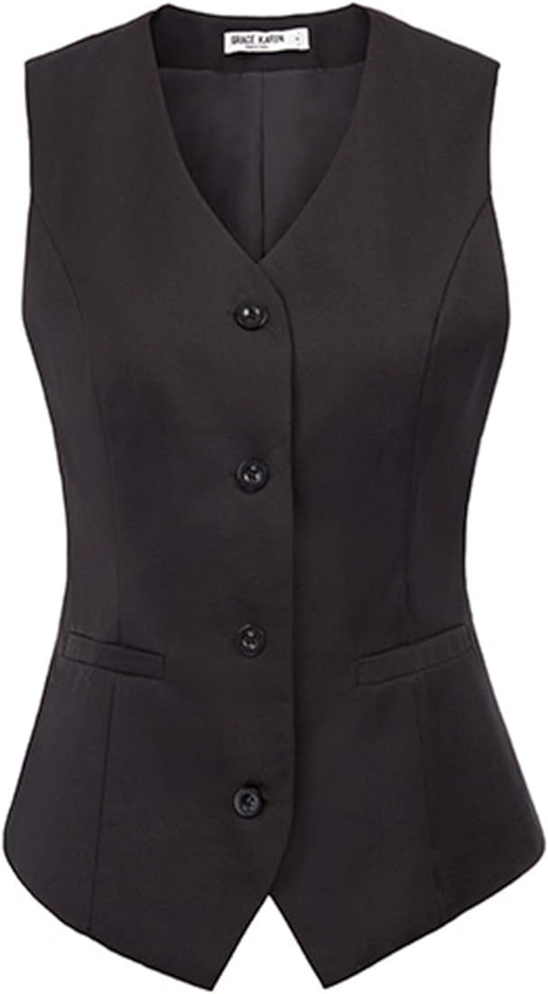 GRACE KARIN Womens Waistcoat Vest Vintage Steampunk Dress Jacquard Jacket | Amazon (US)