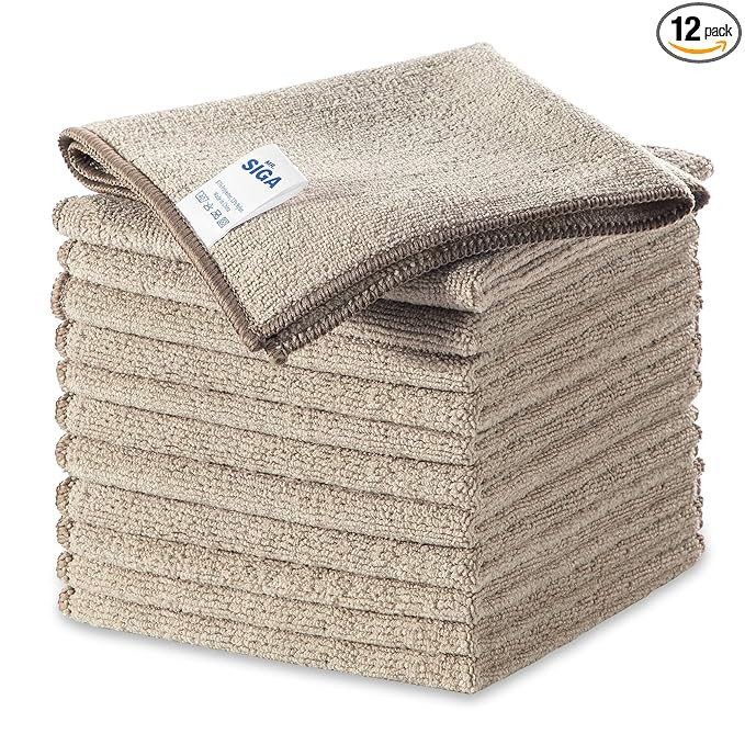 MR.SIGA Microfiber Cleaning Cloths, All-Purpose Surface Microfiber Towels, Streak Free Cleaning R... | Amazon (US)