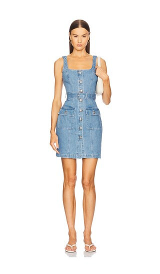 L'AGENCE Midy Dress in Blue. - size 0 | Revolve Clothing (Global)