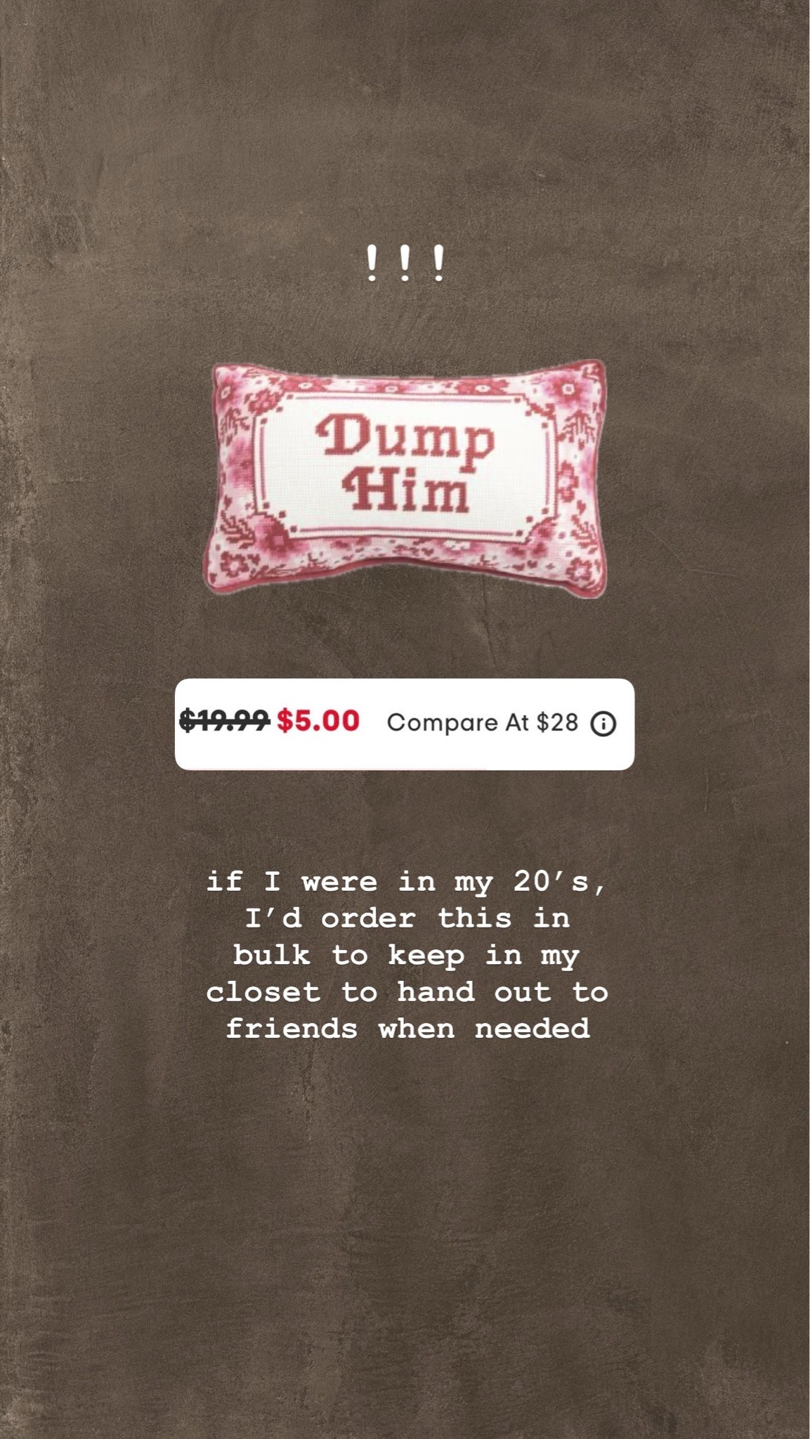 Sale of the day. Dump him. Gift idea. Girl friend idea. Breakup idea.

#LTKselfcare #LTKdayinmylife #LTKootd