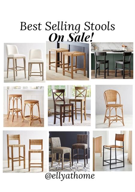 Best selling kitchen counter stools on sale! Pottery Barn warehouse sales limited time! Neutral, rattan, bistro, black, wood, leather, rattan kitchen stools. Neutral kitchen, modern farmhouse, modern traditional, classic, transitional home decor style. Kitchen, dining room. 


#LTKhome #LTKSeasonal #LTKsalealert