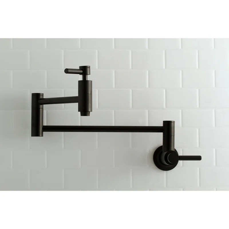 Kingston Brass Concord Two-Handle 1-Hole Wall Mount Pot Filler Faucet | Wayfair North America
