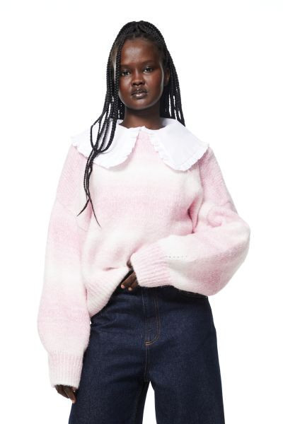 Jacquard-knit Sweater - Light pink/ombre - Ladies | H&M US | H&M (US + CA)