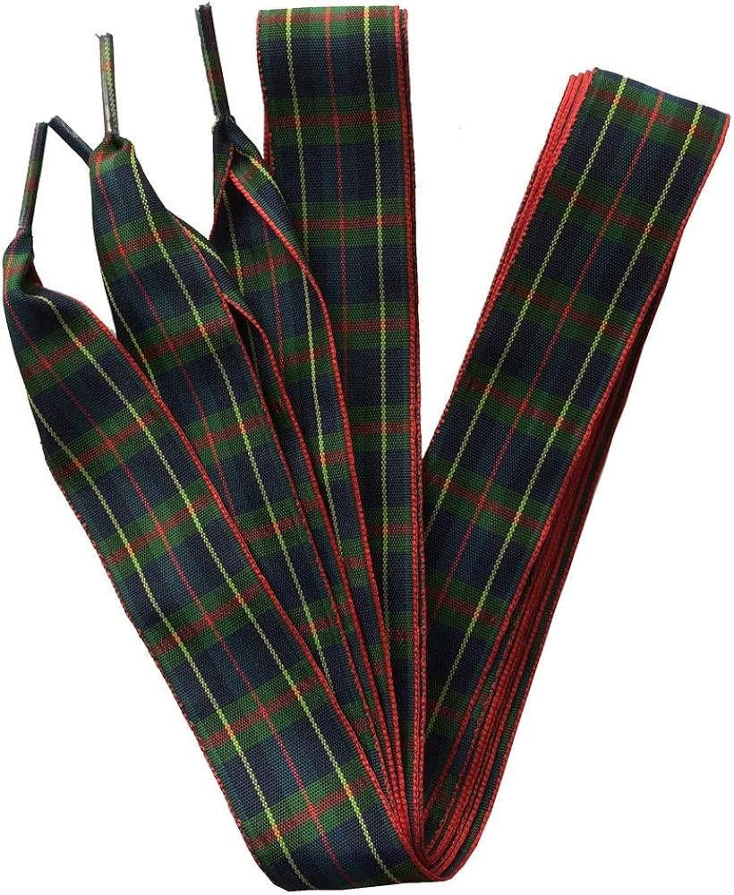 1 Inch Wide Fantastic Flat Checkered Shoelaces Fabric Ribbon Plaid Shoe Laces for Sneaker Sport S... | Amazon (US)