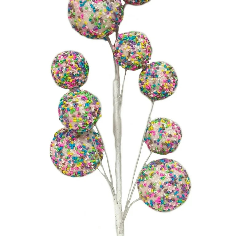 Multicolor Cake Pop with Candy Sprinkles Decorative Christmas Pick, 18 in, by Holiday Time | Walmart (US)