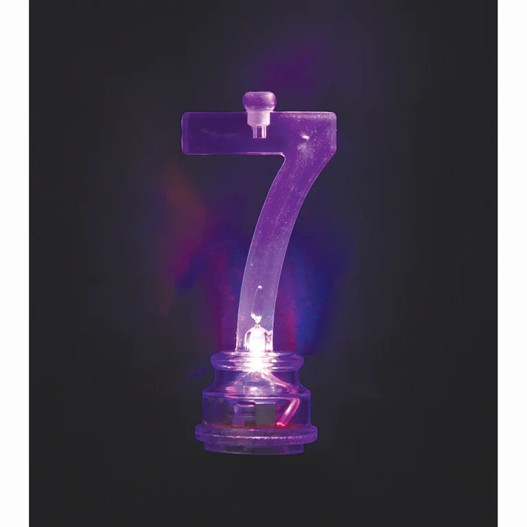 Multicolor Number 7 Flashing Birthday Candle Holder and Candles Set, 5 Pieces, by Way To Celebrat... | Walmart (US)
