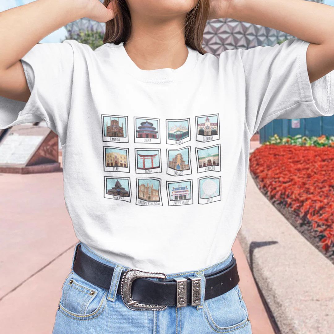 Epcot's World Showcase Polaroid T-Shirt | Etsy (US)