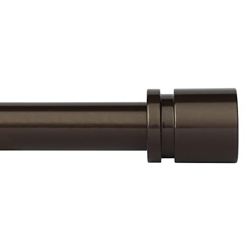 Byondeth Curtain Rods for Windows 16 to 144 Inches Adjustable Length 1 Inch Diameter Window Curtain Rod with Aluminium End Cap, Antique Bronze | Amazon (US)
