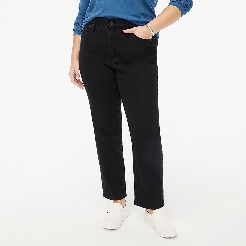 Essential straight black jean in all-day stretch | J.Crew Factory
