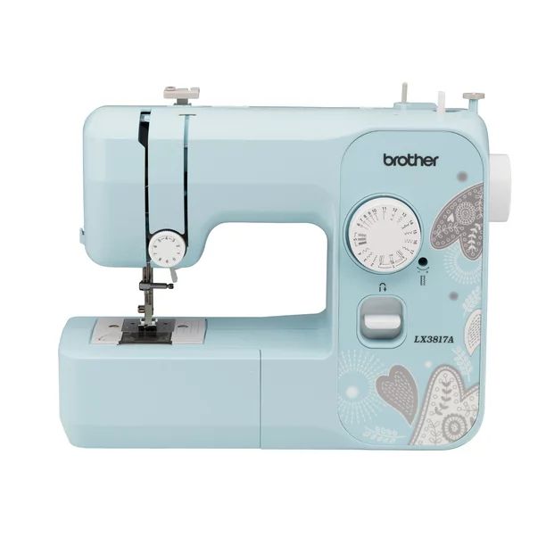 Brother LX3817A 17-Stitch Portable Full-Size Sewing Machine, Aqua | Walmart (US)