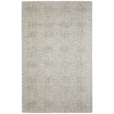 Armando Plaid Hand Tufted Wool/Cotton Gray/Ivory Area Rug | Wayfair North America