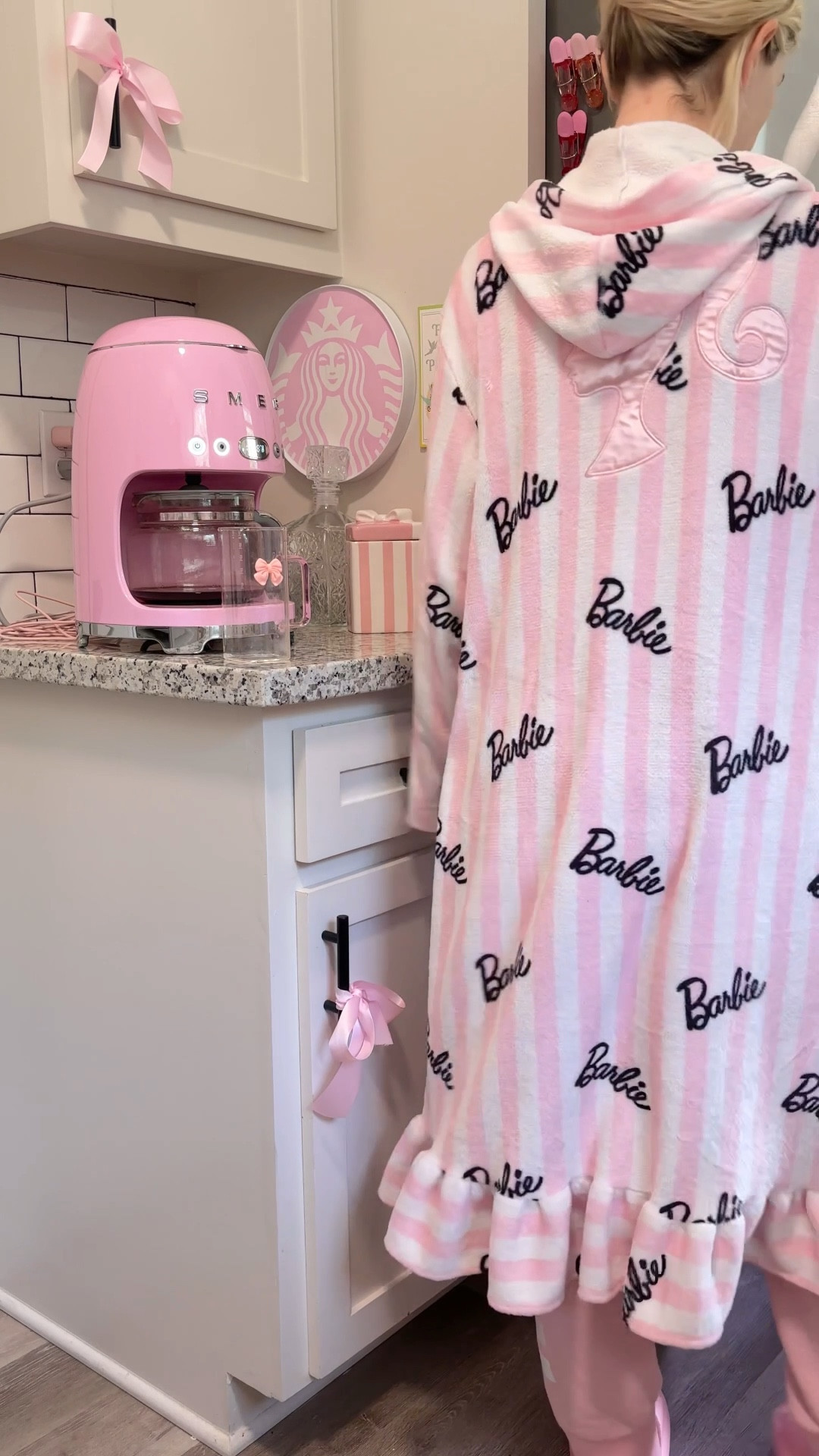Pink Barbie robe+ pink Starbucks sign+ pink Smeg coffee pot


#LTKHome #LTKStyleTip #LTKWatchNow