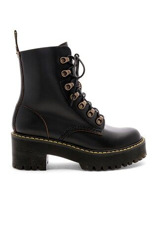 Dr. Martens Leona Boot in Black from Revolve.com | Revolve Clothing (Global)