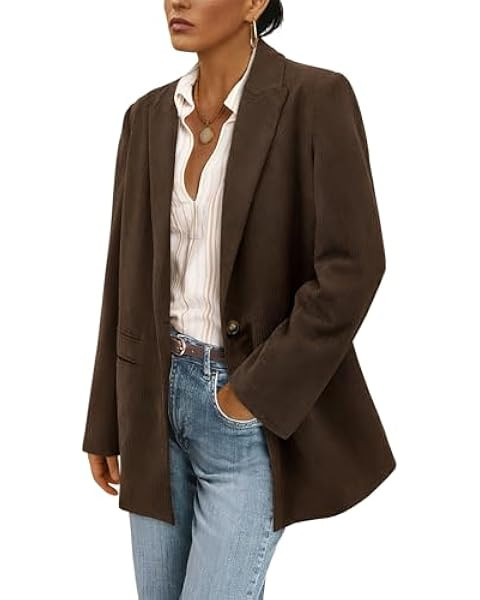 PRETTYGARDEN Women's 2024 Fall Business Casual Blazers Long Sleeve Notch Lapel Trendy Work Office... | Amazon (US)