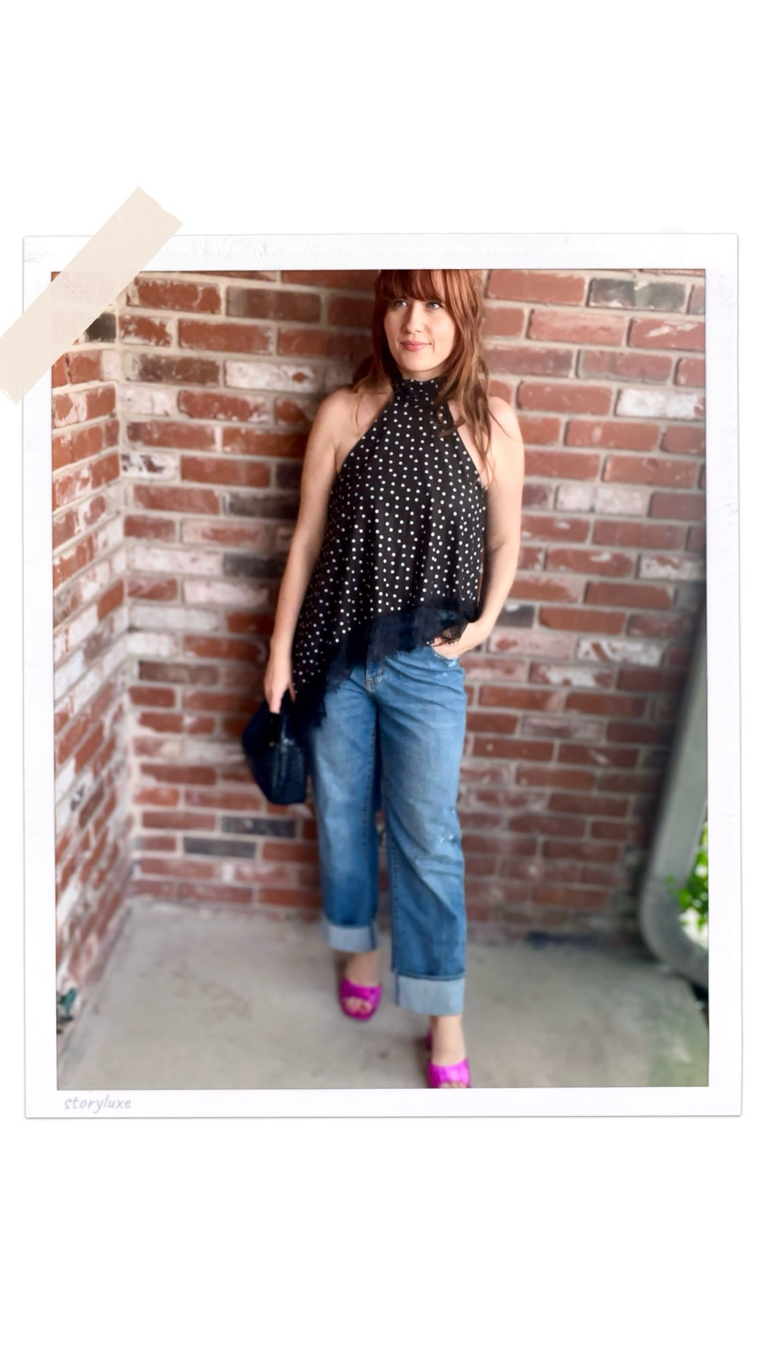 I‘m wearing a polka dots lace top from SHEIN. Great for a going out look. 
The jeans are from Walmartt

#LTKOver40 #LTKgrwm #LTKootd