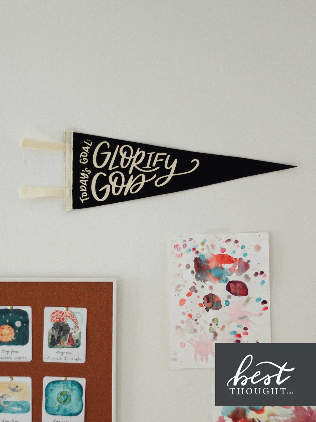 Today's Goal: Glorify God Pennant / Christian Home Decor / Reformed / Chief End of Man / Christia... | Etsy (US)