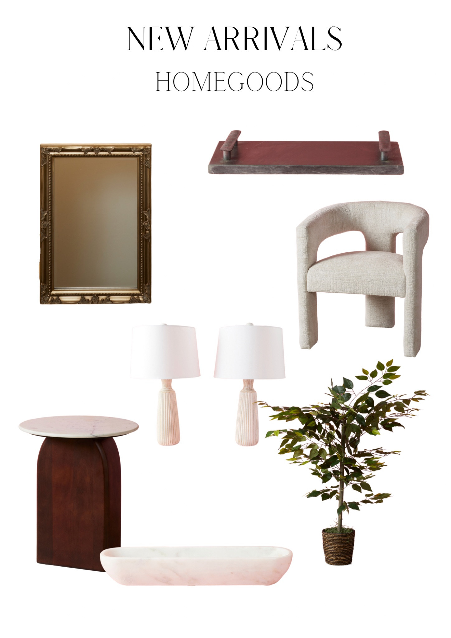 New Arrivals at HomeGoods! Completely obsessed with all the new finds! The arched side table and gold mirror have my heart. Such gorgeous pieces to add to your home!

HomeGoods, new finds, decor, home, home finds, decor finds, new furniture finds, modern, organic, look for less, affordable finds

#LTKhome #LTKSeasonal #LTKFind
