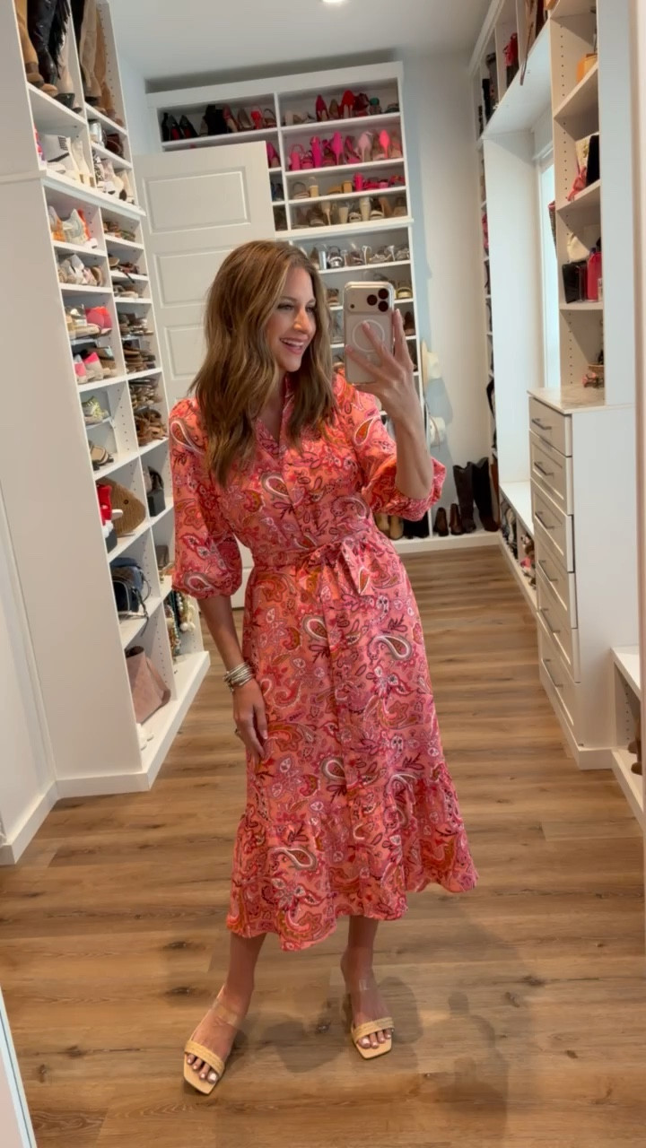 In a small dress, wedges and accessories-fits tts.

#LTKootd #LTKSeasonal #LTKgrwm