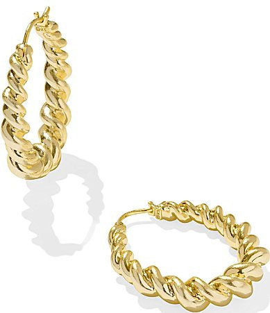 Kendra Scott Haisley Hoop Earrings - Gold | Dillard's