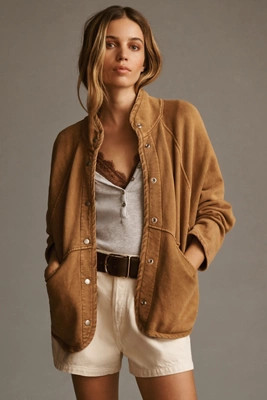 Sundry Button-Front Street Jacket | Anthropologie (US)
