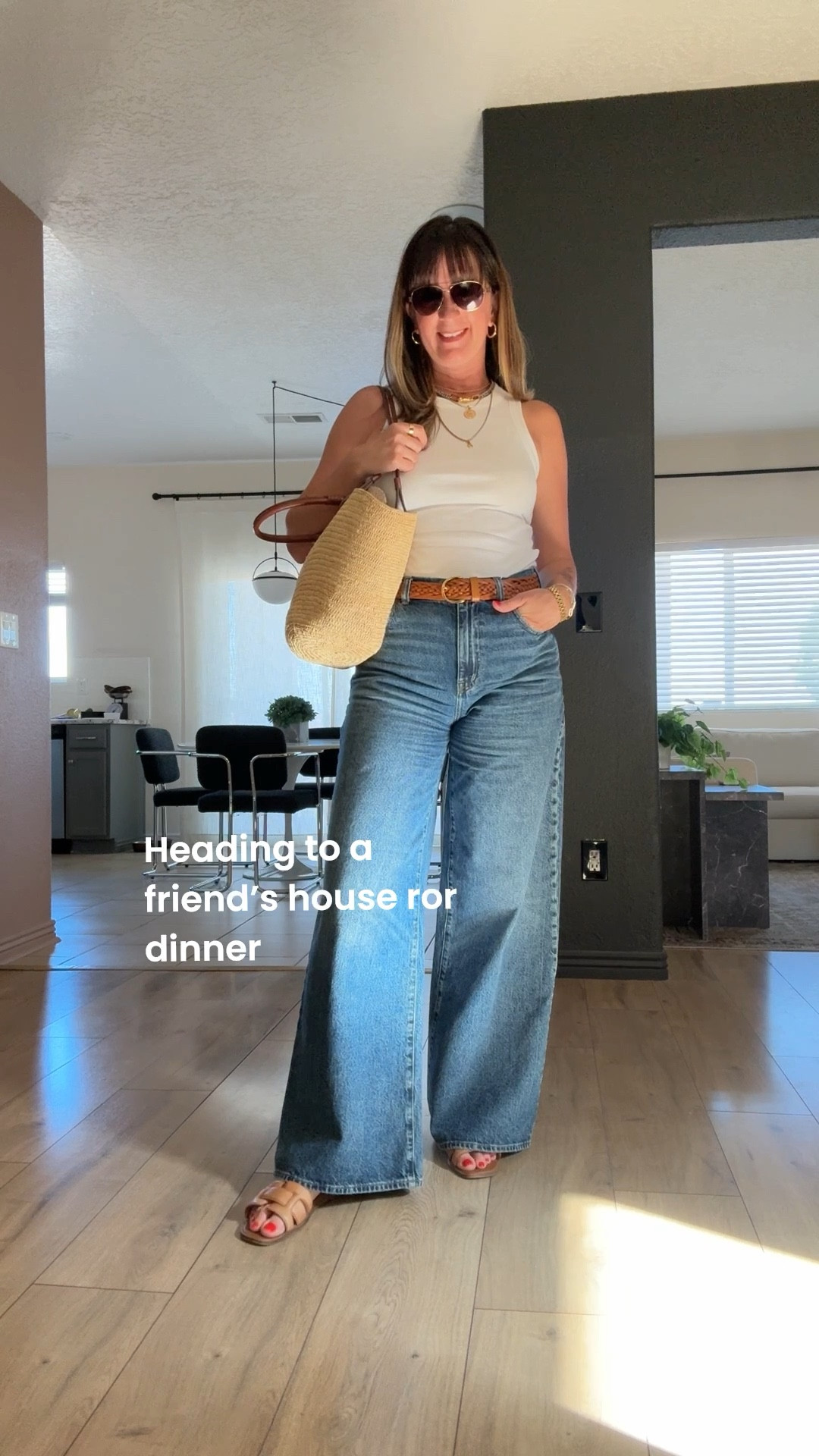 Madewell Super Wide Leg jeans yet again. This is becoming my uniform these days  

#LTKSeasonal #LTKSummerEdit #LTKOver40