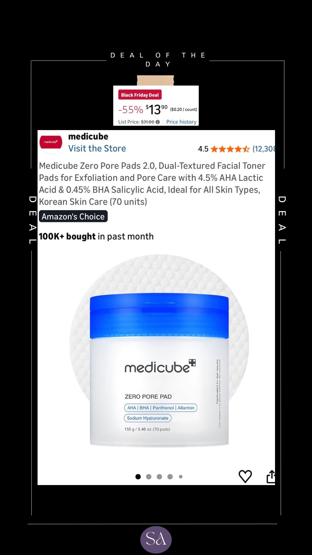 Medicube Zero Pore Pads 2.0, Dual-Textured Facial Toner Pads for Exfoliation On Sale For $13.90!

#LTKFindsUnder50 #LTKSaleAlert #LTKBeauty