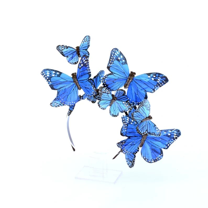 The Dolly - Feather Butterfly Headband Fascinator  | Many Colors Available! | BOHO Headdress | Fe... | Etsy (US)