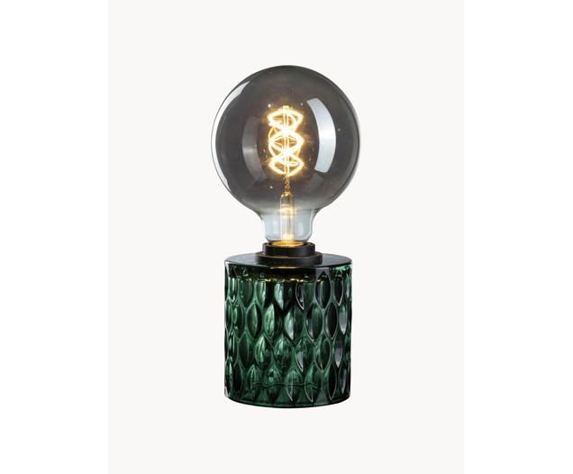 Kleine Tischlampe Crystal Magic aus grünem Glas | Westwing EU