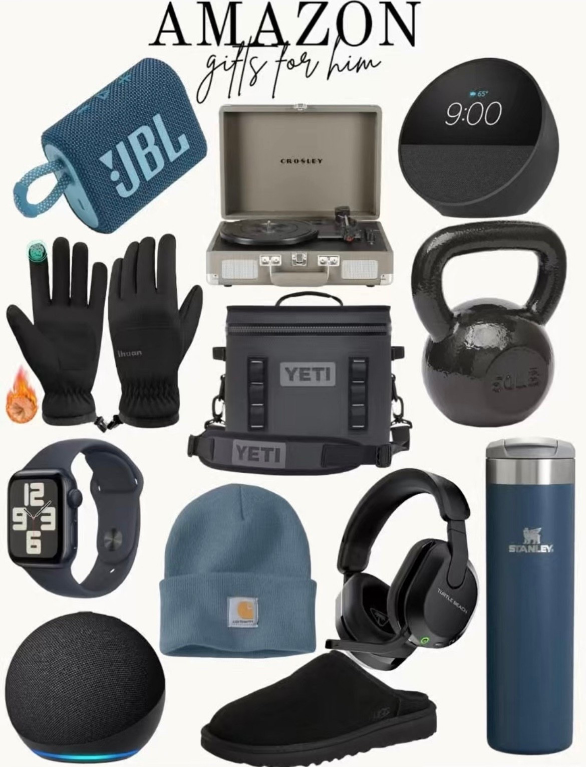 I’d you’re struggling to find last minute gift ideas for him/her, here are some great options!! Many are on sale and also come in multiple colors 🎄

Gift guide, husband or boyfriend, gift, girlfriend or wife, gift, gift ideas, yeti cooler, Kate Spade watch, jewelry, heated gloves, beanie, record player, alarm clock, echo dot, UGG slippers, makeup and beauty, electronic photo frame, Stanley cup, earrings, pots, and pans, fuzzy socks



#LTKGiftGuide #LTKHoliday #LTKSeasonal