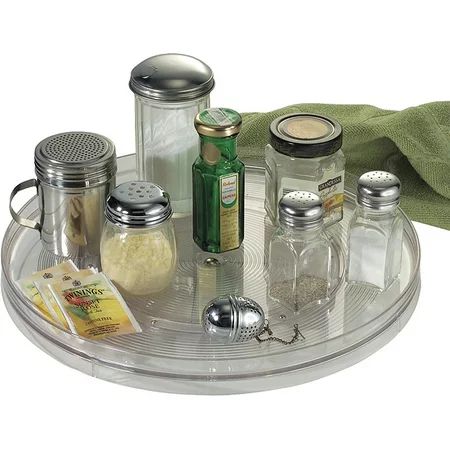 InterDesign Linus Lazy Susan Turntable Spice Organizer Rack for Kitchen Pantry, Cabinet, Countertops | Walmart (US)