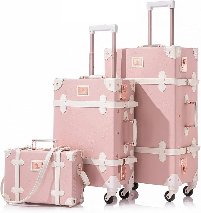 Unitravel 3 Piece Vintage Suitcase Set, Handcrafted Retro Luggage with TSA Lock and Carry On Cosm... | Amazon (US)