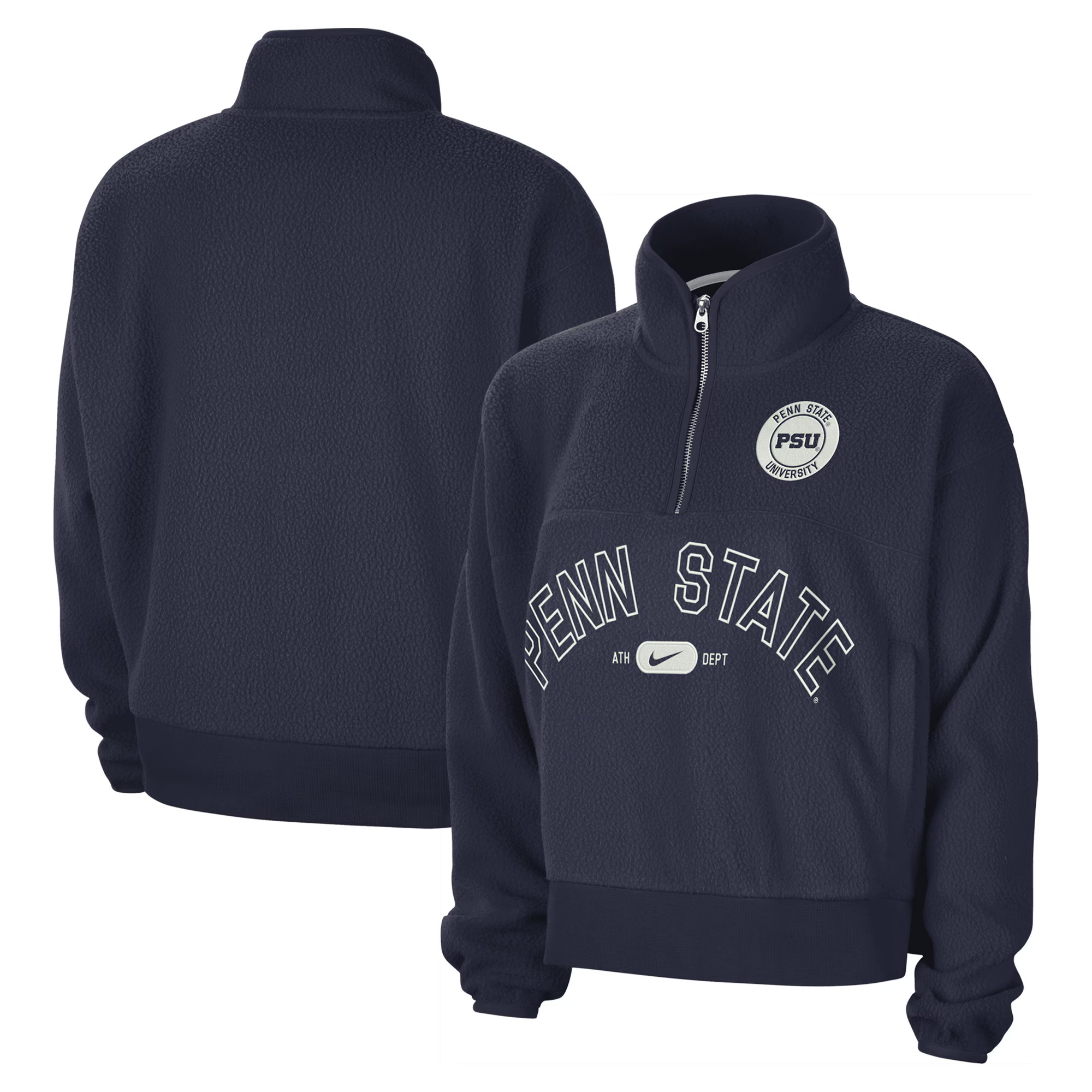 Penn State Nittany Lions Nike Women's Fly Fleece Quarter-Zip Jacket - Navy | Fanatics