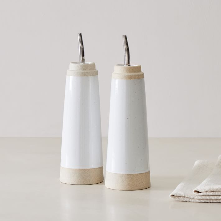 Mill Stoneware Oil & Vinegar Dispensers (Set of 2) | West Elm (US)