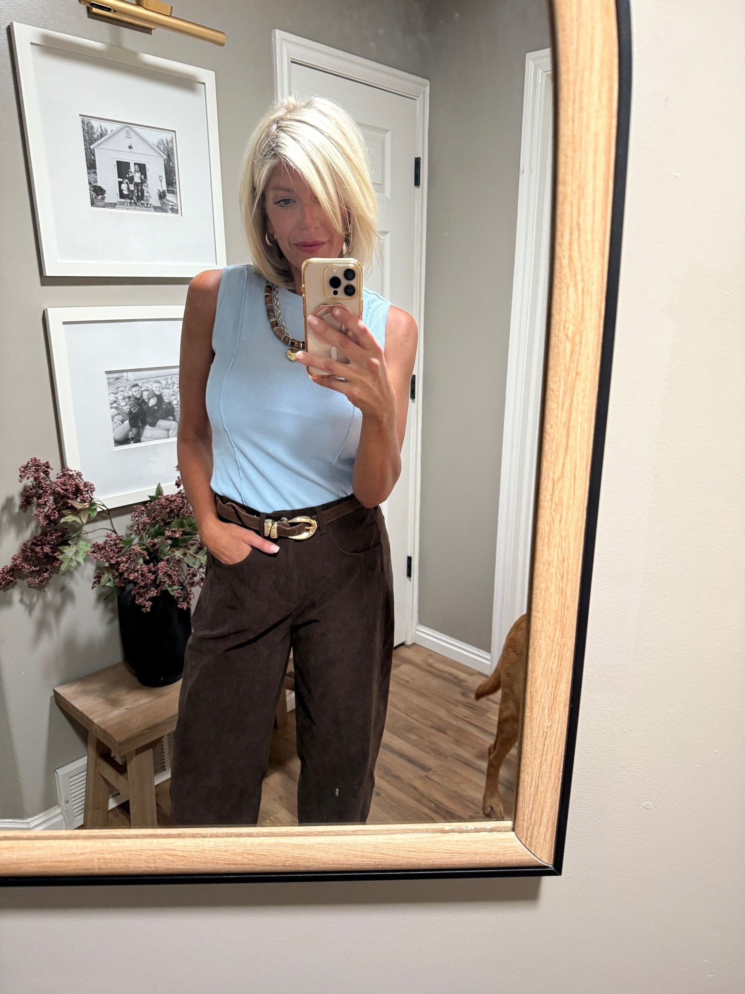 Summer to fall transition outfits
For full coverage moms
Blue and brown
Fall color combos

#LTKgrwm #LTKootd #LTKOver40
