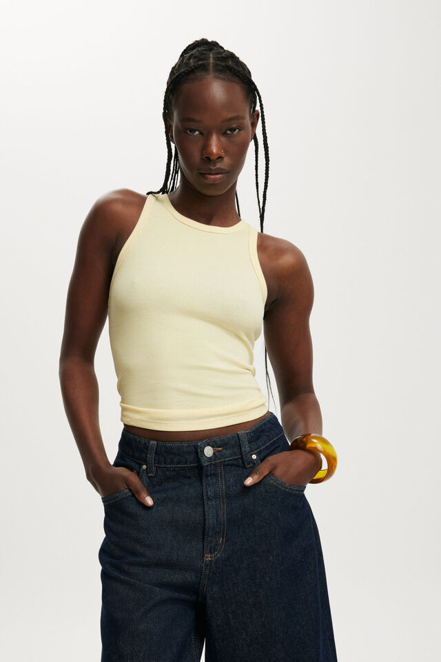 Goldie Rib High Neck Tank | Cotton On (ANZ)