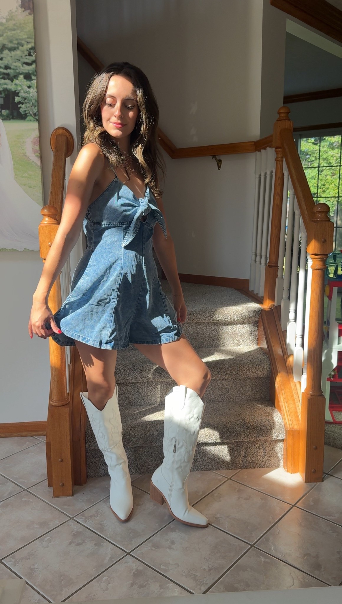 A full on country concert outfit from AMAZON?! 
Cowgirl boots // romper // denim outfit

#LTKSeasonal #LTKShoeCrush #LTKParties