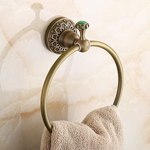 Beelee Wall Mounted Towel Ring/Towel Holder,Solid Brass Construction, Antique Bronze Finish,Bathr... | Amazon (US)