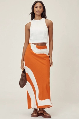 The Tilda Maxi Slip Skirt: Linen Edition | Anthropologie (US)