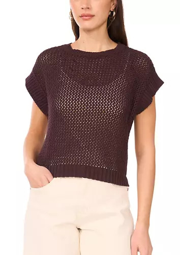 Women's Short Drop Shoulder Open Stitch Sweater | Belk