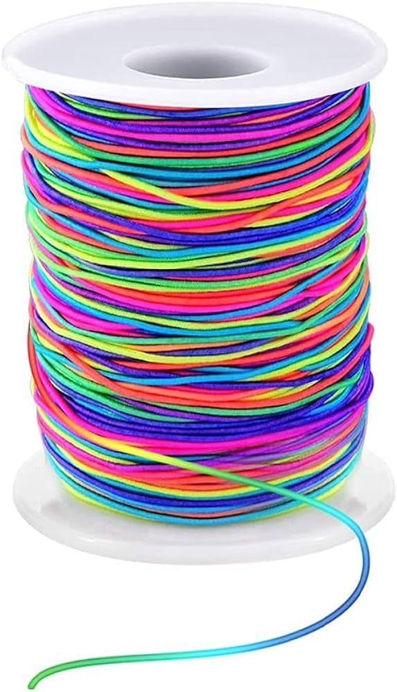1mm Stretchy Bracelet String, Sturdy Rainbow Elastic String Elastic Cord for Jewelry Making, Neck... | Amazon (US)