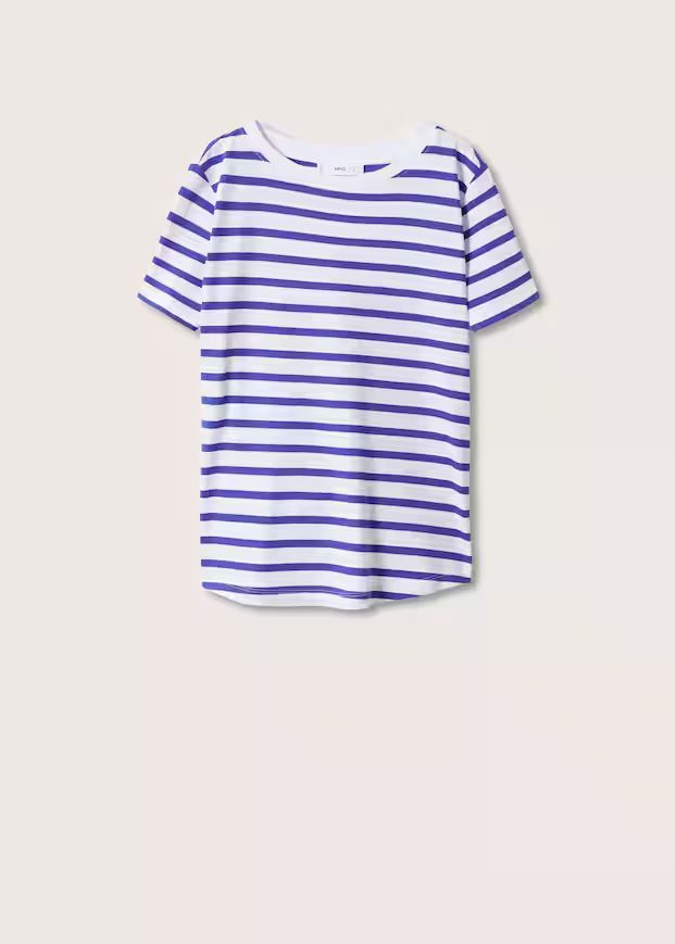 Essential cotton-blend T-shirt | MANGO (US)