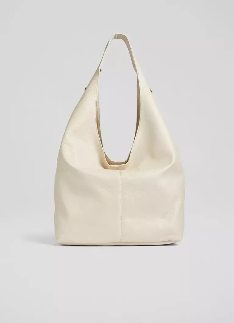 Soula Cream Leather Slouchy Shoulder Bag | L.K. Bennett (UK)