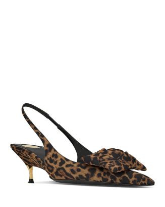 Women's Dakota Slingback Pumps in Leopard Silk Muslin | Bloomingdale's (US)