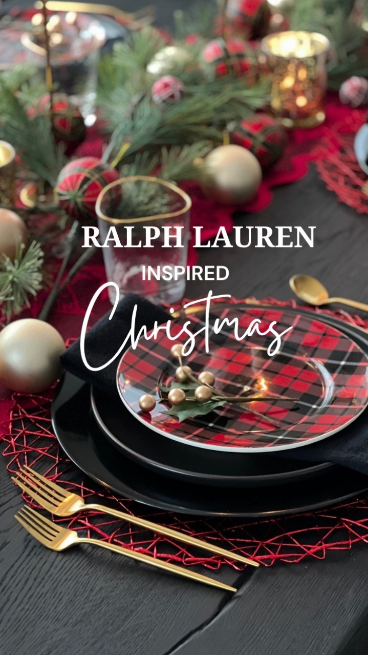 A Ralph Lauren inspired Christmas! Plaid plates, tartan dishes, plaid tablescapee

#LTKSeasonal #LTKHoliday #LTKHome