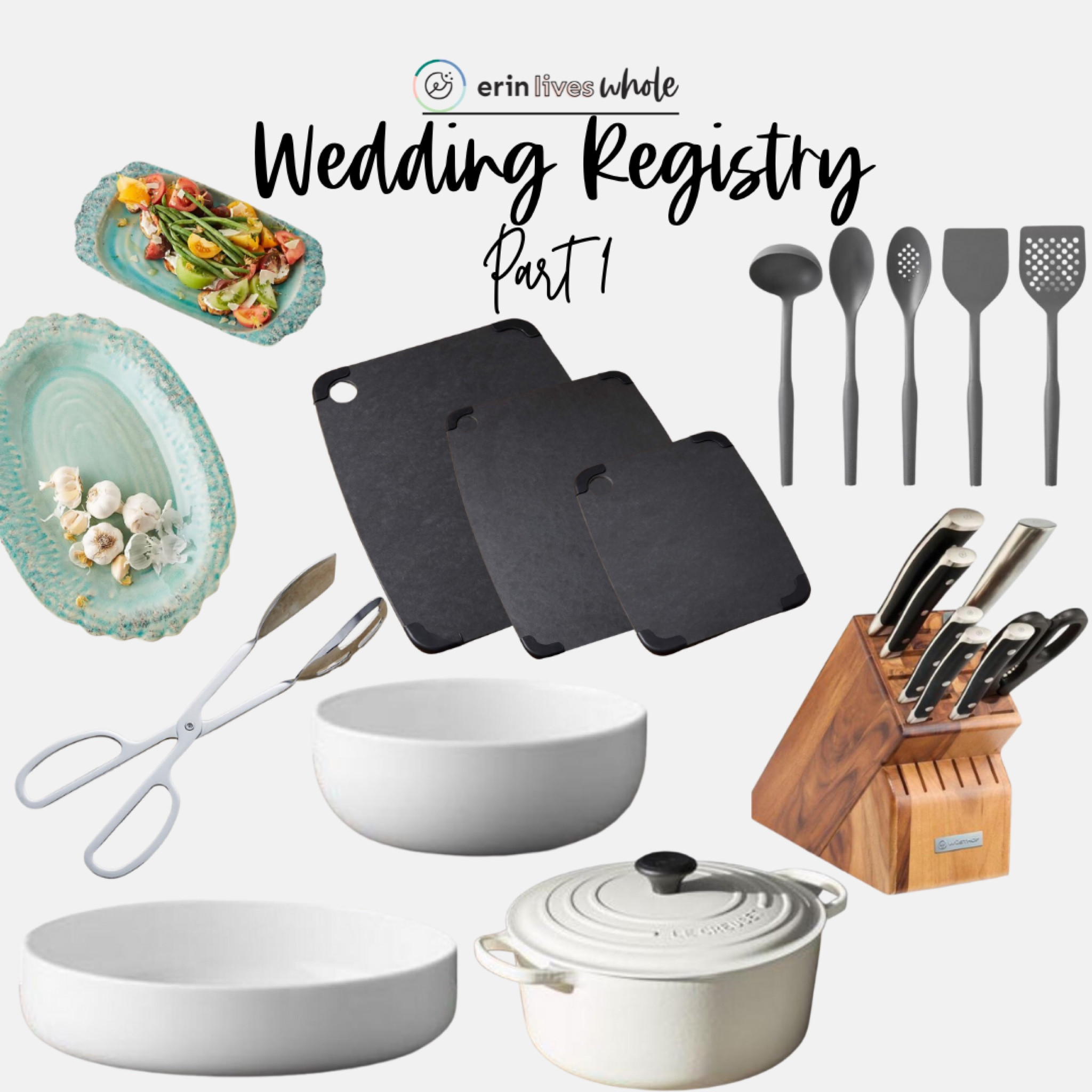 Wedding Registry Part 1. Knife Set, Dutch Oven, Utensils, Bowl, Platter, Cutting Board and Serving Tongs 

#LTKFind #LTKhome #LTKwedding