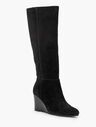 Lilia Suede Tall Wedge Boots | Talbots
