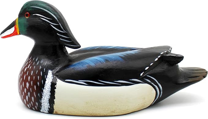 CVHOMEDECO. Primitives Hand Engraving and Painted Wood Wild Duck Farmhouse Figurine Mallard Decor... | Amazon (US)
