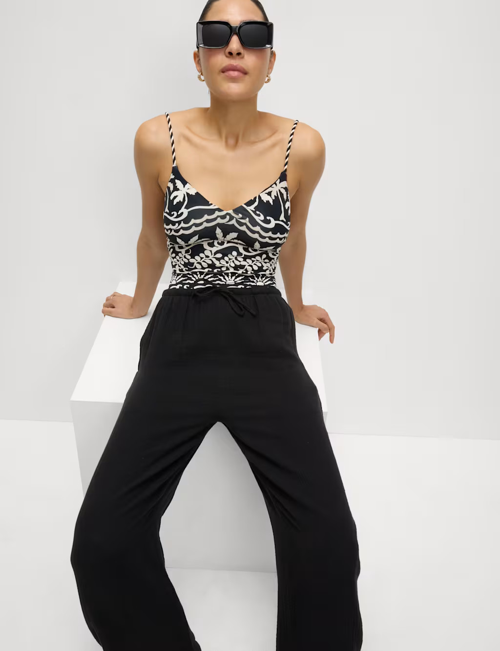 Printed Padded Plunge Swimsuit | Marks & Spencer (UK)